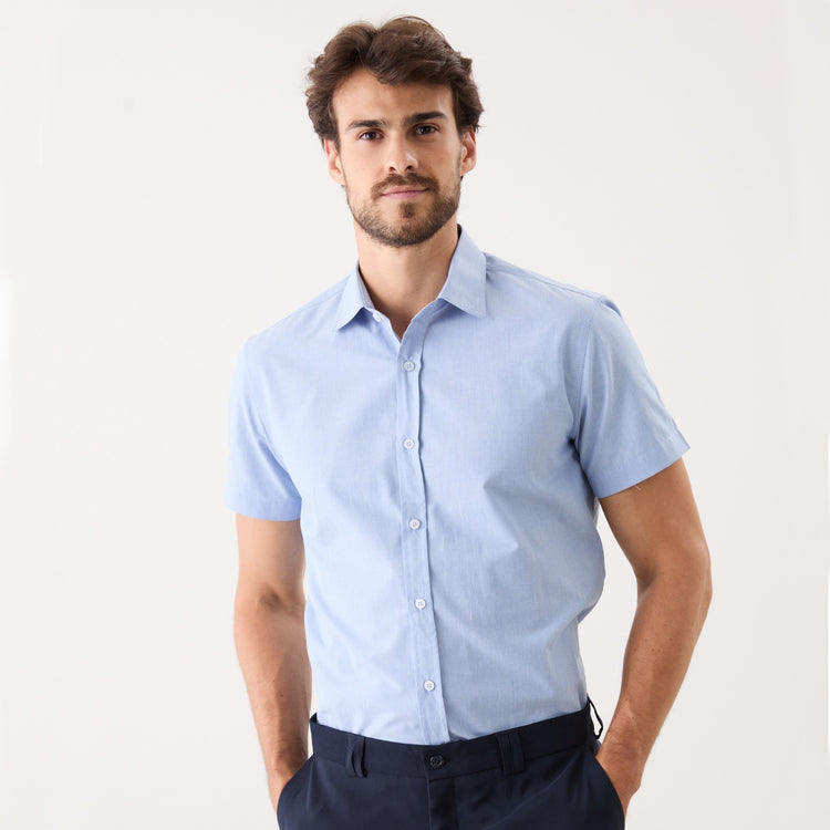 Camisa Masculina Slim Manga Curta Junior NFM