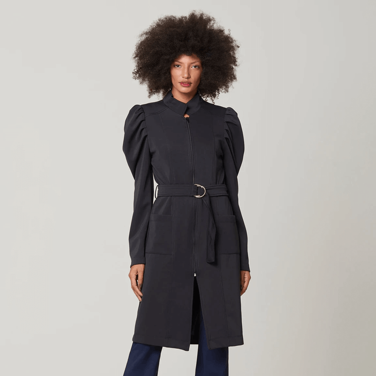 Jaleco Feminino Neoprene Manga Bufante Selma PNS - Pronta Entrega