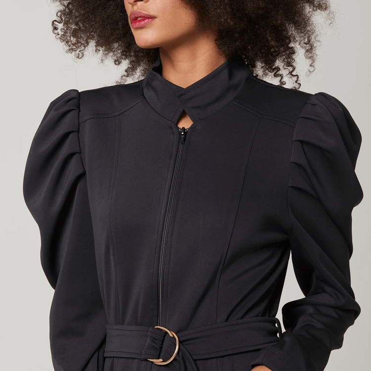 Jaleco Feminino Neoprene Manga Bufante Selma PNS - Pronta Entrega